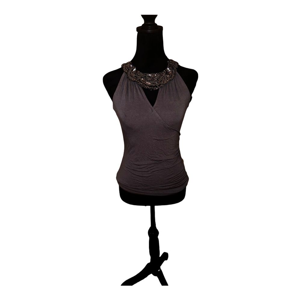 Women’s beaded and sequined sleeveless top - Picture 2 of 3